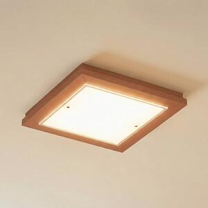 Lampa sufitowa Tally Argon, terracotta, przedpokój, drewno