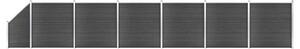 Zestaw ogrodzeniowy z WPC, 1138 x (105-186) cm, czarny