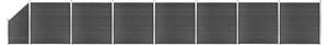Zestaw ogrodzeniowy z WPC, 1311 x (105-186) cm, czarny