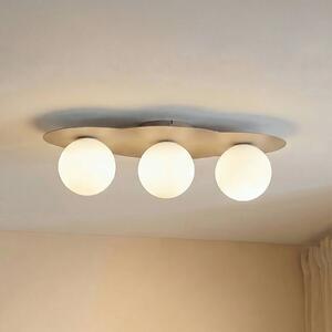 Lampa sufitowa Cloud TK Lighting, możliwość ściemniania, kremowy / amber, pokój dziecięcy, szkło