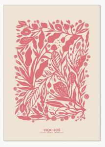 Oprawiony druk Salmon Rose Garden
