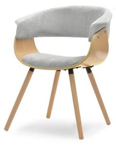 Krzesło z podłokietnikami w stylu skandynawskim elina dąb - popiel z drewna giętego do salonu