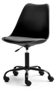 Krzesło obrotowe luis move czarny skóra ekologiczna,podstawa czarny