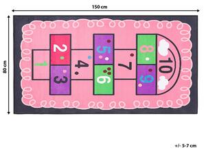 Dywan do pokoju dziecięcego do zabawy 80 x 150 cm różowy Honaz Beliani