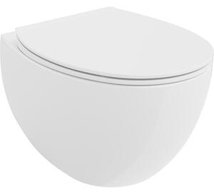 Mexen Egg miska wc Rimless z deską wolnoopadającą slim, duroplast, biała połysk - 30245000