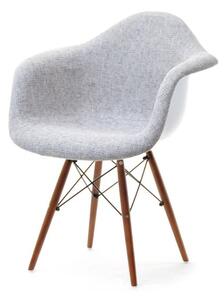 Krzesło tapicerowane mpa wood tap szare