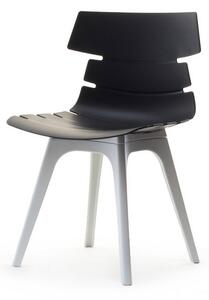 Designerskie krzesło do jadalni zac dsx czarno-białe