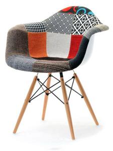 Krzesło tapicerowane mpa wood tap patchwork