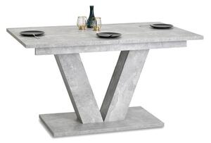 Designerski stół rozkładany z nogą centralną v venedig beton