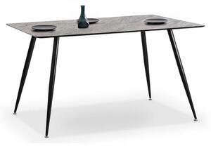 Mały stół loftowy na metalowych nogach oneka beton czarny