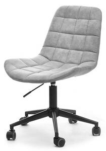 Krzesło obrotowe pikowane w stylu vintage elior szary - czarny