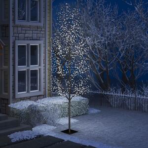 Drzewko z lampkami, 1200 LED, zimny biały, kwiat wiśni, 400 cm