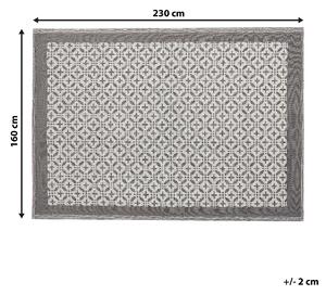 Dywan zewnętrzny prostokątny 160 x 230 cm szary materiał z recyklingu wzorzysty Abohar Beliani