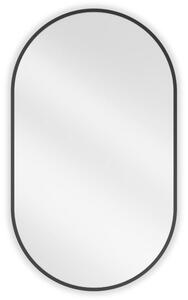 Mexen Loft lustro łazienkowe owalne 85 x 50 cm, rama czarna - 9851-085-050-000-70