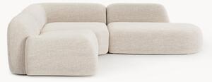 Narożna sofa modułowa Bouclé z szezlongiem Wolke (4-osobowa)