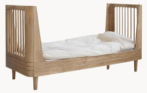 Ręcznie wykonane łóżko dziecięce z drewna dębowego Nature 2.0, S 73 x D 165 cm