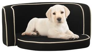 Rozkładana sofa dla psa, czarna, 76x71x30 cm, lniana
