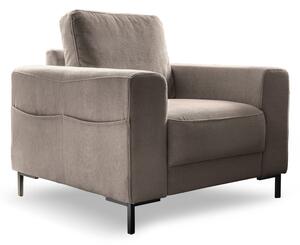 Brązowy sztruksowy fotel Lofty Lilly – Miuform