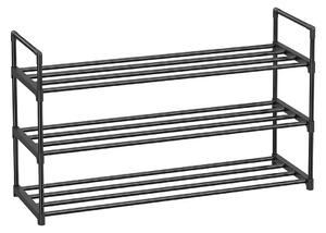 Metalowy stojak na buty SHOEN 92x30x54 cm czarny