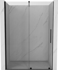Mexen Velar drzwi prysznicowe rozsuwane 130 cm, transparent, czarne - 871-130-000-01-70