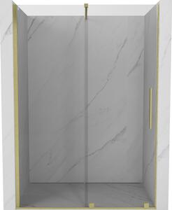 Mexen Velar drzwi prysznicowe rozsuwane 140 cm, transparent, złote szczotkowane - 871-140-000-01-55