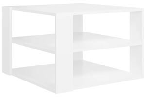Stolik kawowy, biały, 60x60x40 cm, materiał drewnopochodny