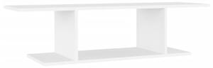 Wisząca szafka telewizyjna, biała, 103x30x26,5 cm, płyta