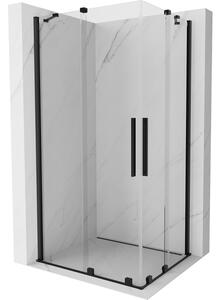 Mexen Velar Duo kabina prysznicowa rozsuwana 90 x 80 cm, transparent, czarna - 871-090-080-02-70