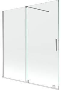 Mexen Velar parawan nawannowy 2-skrzydłowy rozsuwany 150 x 150 cm, transparent, chrom - 896-150-000-01-01