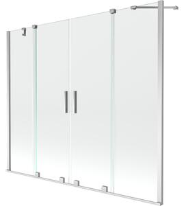 Mexen Velar Duo parawan nawannowy 2-skrzydłowy rozsuwany 190 x 150 cm, transparent, chrom - 896-190-000-02-01