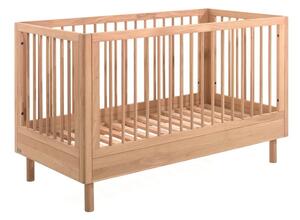 Łóżeczko z litego drewna dębowego 70x140 cm w naturalnym kolorze Forrest – Vipack