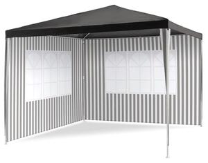 Namiot ogrodowy - antracyt, 3 x 3 m + 2 ściany boczne