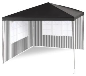 Namiot ogrodowy - antracyt, 3 x 3 m + 2 ściany boczne