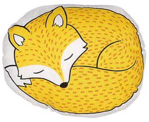 Zestaw 2 poduszek dla dzieci śpiący lisek żółty Dhanbad Beliani
