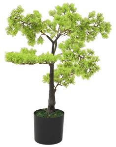 Sztuczne bonsai z cyprysu, z doniczką, 60 cm, zielone