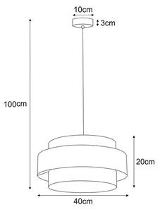 Lampa abażurowa wisząca boho nad stół A6-R26