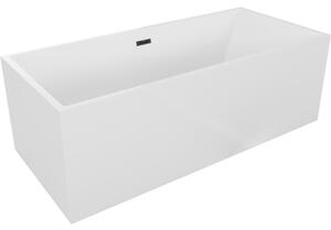Mexen Vigo wanna wolnostojąca 178,5 x 80 cm, biała, przelew czarny - 51251788000-70