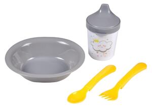 Plastikowy zestaw naczyń dla dzieci 4 szt. Cloud – Bébé Douceur
