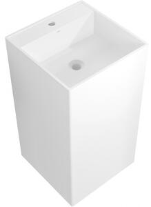 Mexen Belen umywalka wolnostojąca z konglomeratu 45 x 45 cm, biała mat - 26604500