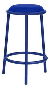 Niebieski metalowy hoker (wysokość siedziska 68 cm) Hogo – noo.ma