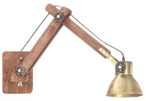 Lampa ścienna w industrialnym stylu, mosiężna, okrągła, E27