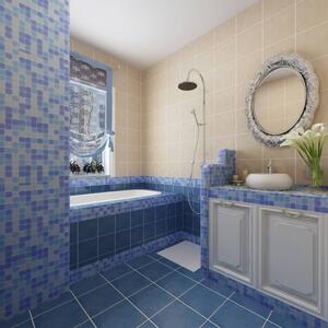 Szklana mozaika, niebieski i jasny niebieski 4,28 m²