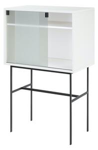 Szarobeżowa witryna z drzwiami przesuwnymi 70x109x40 cm Lekko – noo.ma