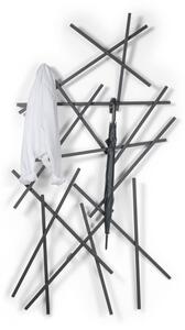 Czarny metalowy wieszak ścienny 100 cm Matches – Spinder Design