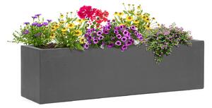 Blumfeldt Solidflor, donica, pojemnik na rośliny, 75 x 20 x 20 cm, włókno szklane, ogrodowa/wewnętrzna, kolor ciemnoszary