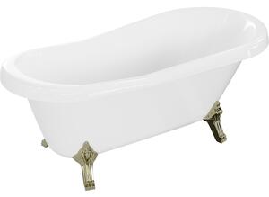 Mexen Retro wanna wolnostojąca 150 x 73 cm, biała, nogi złote - 53251507300-50