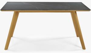 Stół do jadalni Dekton, ciemny blat 160 x 90 cm