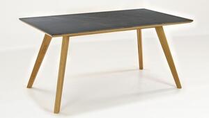 Stół do jadalni Dekton, ciemny blat 160 x 90 cm