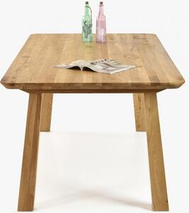 Stół jadalniany z litego drewna - zaokrąglone krawędzie, Martina 200 x 100 cm