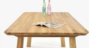 Stół jadalniany z litego drewna - zaokrąglone krawędzie, Martina 200 x 100 cm